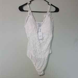 rue21 White Bodysuit Size XL NWT